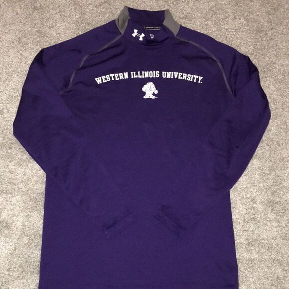 WIU Western Illinois university rocky the bulldog cold gear under armor LS shirt - Picture 2 of 4